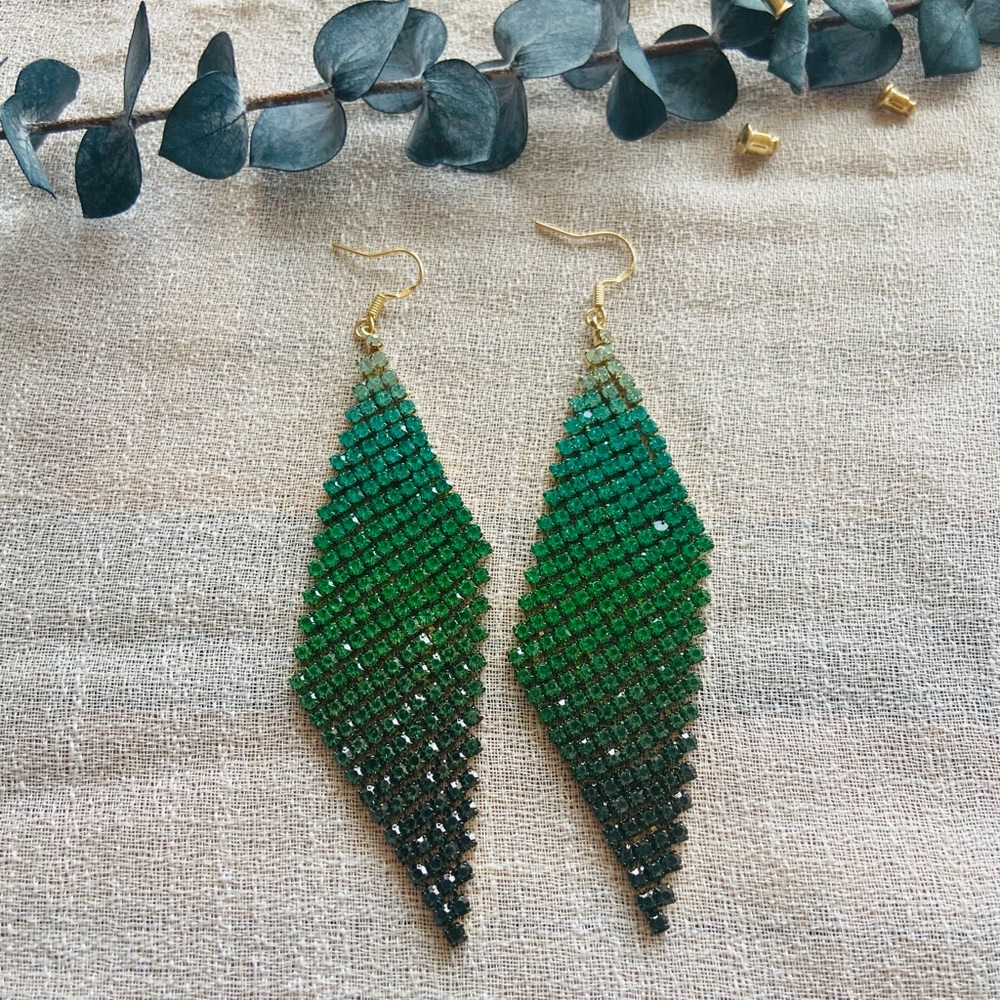 Big sparkly gradient earrings